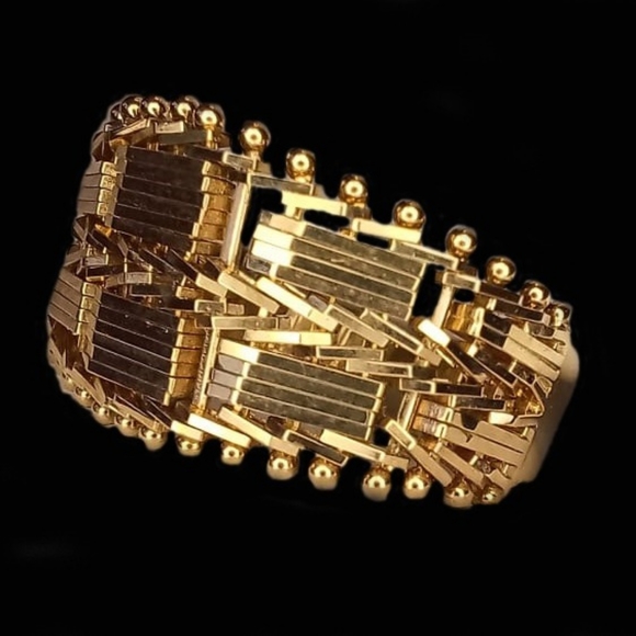Yellow Gold cocktail ladies ring new